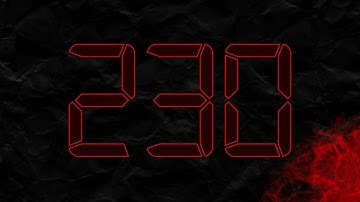 Countdown from 230 to 0 in RED