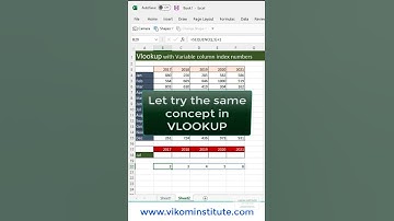 Vlookup without counting column index number 😘😘vlookup #lookup #sequence #learnexcelfree #excel