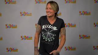 Keith Urban Interview at 2023 CMA Fest on Father&#39;s Day, Nashville Community, and More!