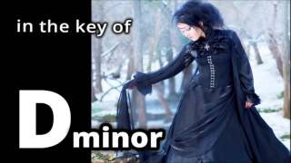 Video thumbnail of "GOTH METAL ◆ D minor Backing Track ◆ Melodic Goth Metal Jam Track in Dm"