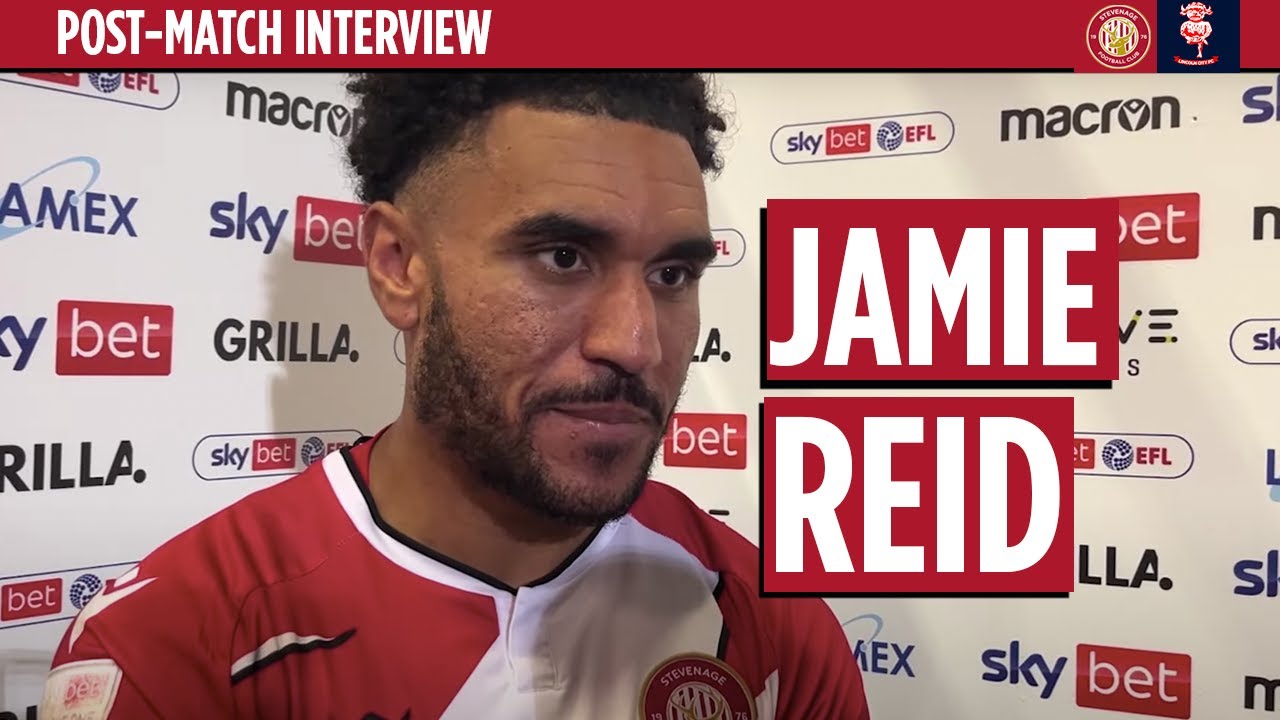 Jamie Reid's reaction | Stevenage 1-0 Lincoln City - YouTube
