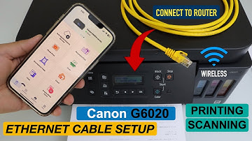 Canon Pixma G6020  Ethernet Cable Setup, Connect To Router Directly, Wireless Print & Scan Test !!