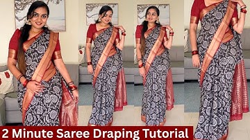 Saree Draping Tutorial For Beginners|Malayalam New|Easy safer draping with perfect pleats|Anjana