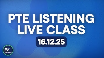 PTE Listening - FREE E2 PTE Live Class!