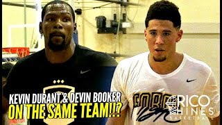 Kevin Durant & Devin Booker TEAM UP at Rico Hines UCLA Run! CRAZY SCORING CLINIC