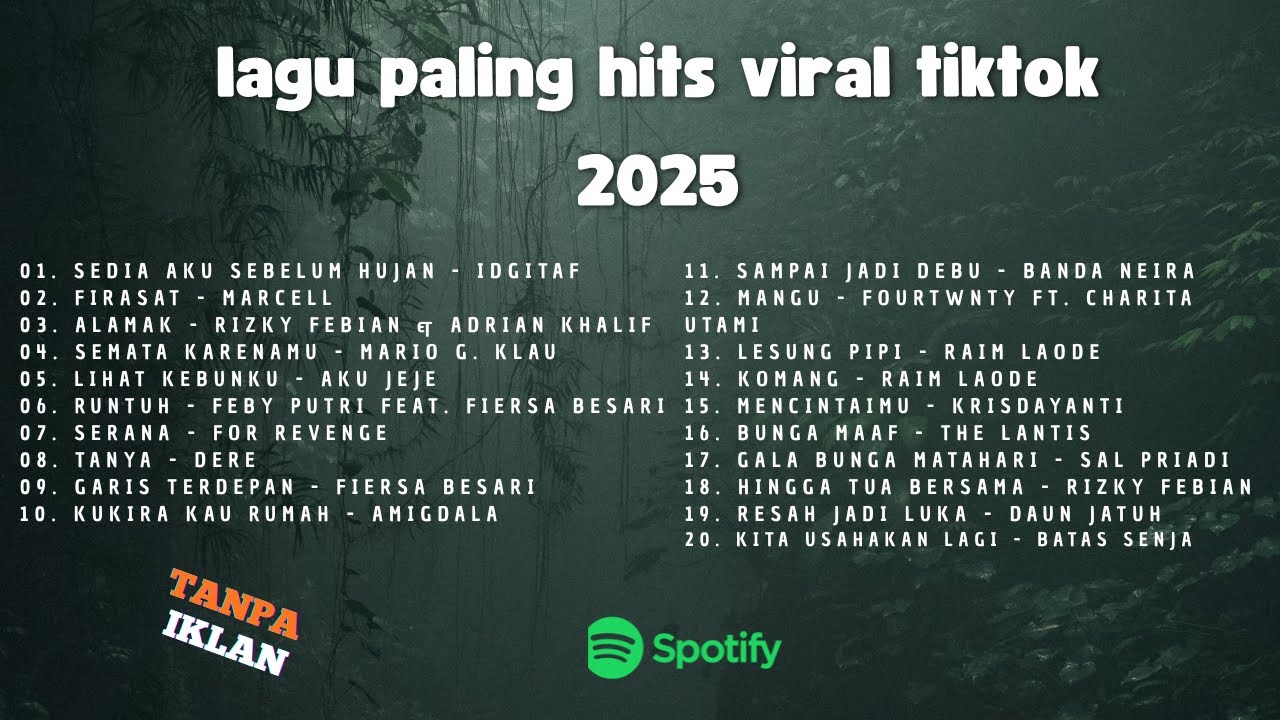 Top Hits Pop Indonesia 2025 🎧 Lagu Viral Paling Dicari (Sedia Aku Sebelum Hujan)