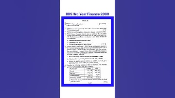 Bbs 3rd year Finance Question paper 2080❤️😍Foundation of Financial System bbs 3rd year question 2080