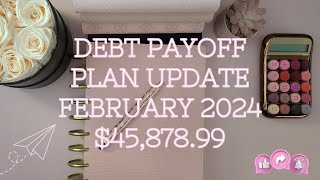 Debt Payoff Plan 2024 | February Debt Confession Update | Adding more debt $45,878.99 |Debt Snowball