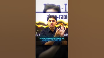 This trick will make you a topper ⏰1️⃣#prashantkirad #motivation #exphub #alarm #class10th #board...