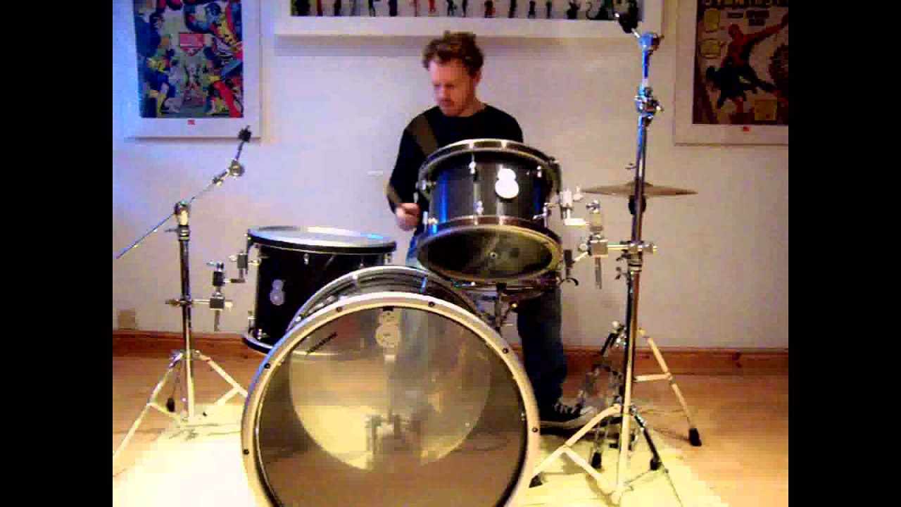 Carbon Fiber Drum Kit 'Illusion' projection and volume test. Worn out