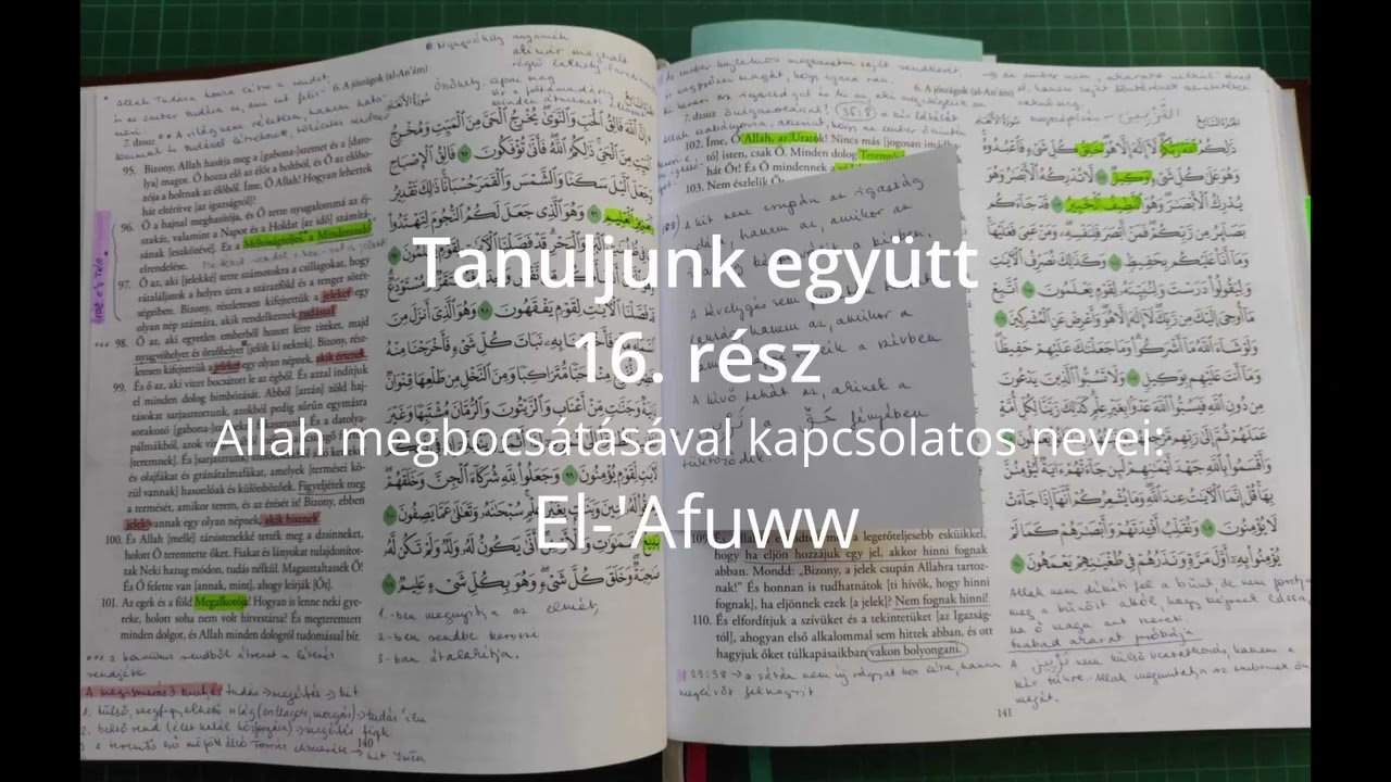 Tanuljunk együtt - 16. rész - Allah El-'Afuww neve