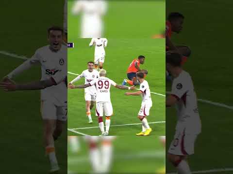 Icardi, harika bir topuk pası ile Kerem'i buluyor ve Galatasaray 4 farklı üstünlüğü yakalıyor #short