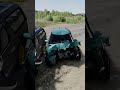 BeamNG crash Escalade and Creta on a straight road