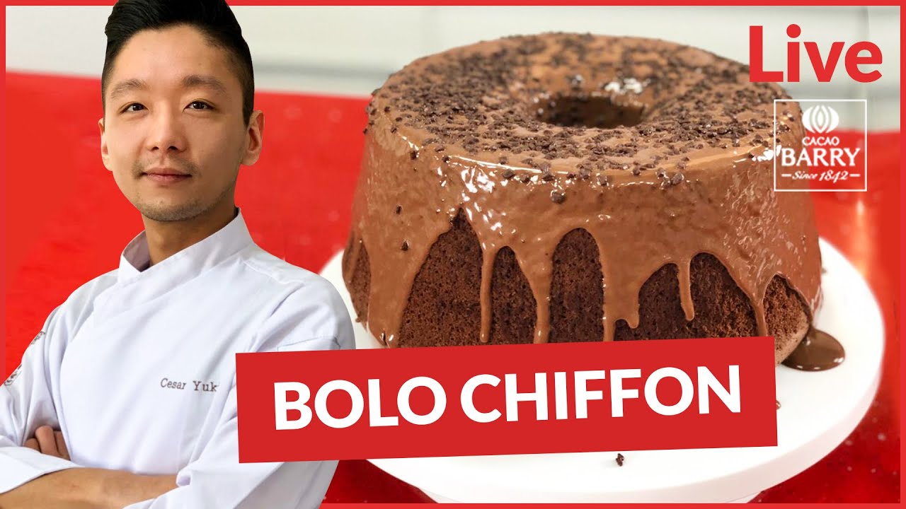 🔴 LIVE CHIFFON CAKE DE CHOCOLATE COM CESAR YUKIO E CACAO BARRY - LOJA SANTO ANTONIO