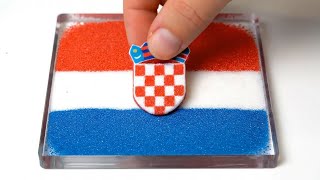 Edible Sand Art Flags ASMR | Oddly Satisfying National Flag Creations screenshot 3
