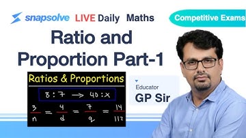 ⭕ Aptitude Building Series | Ratio and Proportion Part-1 | GP Sir | #Aptitude #Exams #Tricks #Quiz
