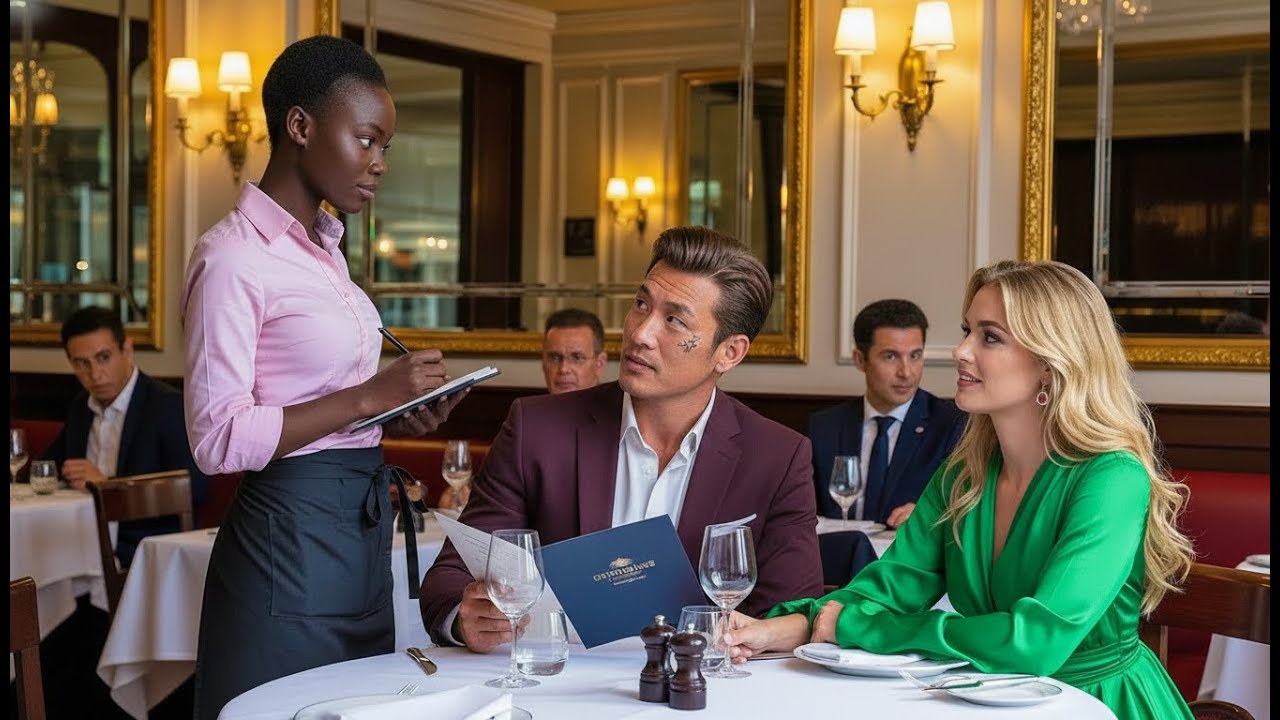 Korean Mafia Boss’s Date Orders in a Foreign Language to Humiliate Black Lady — She Never Expected..