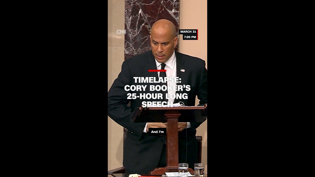 Timelapse: Cory Booker&rsquo;s 25-hour long speech