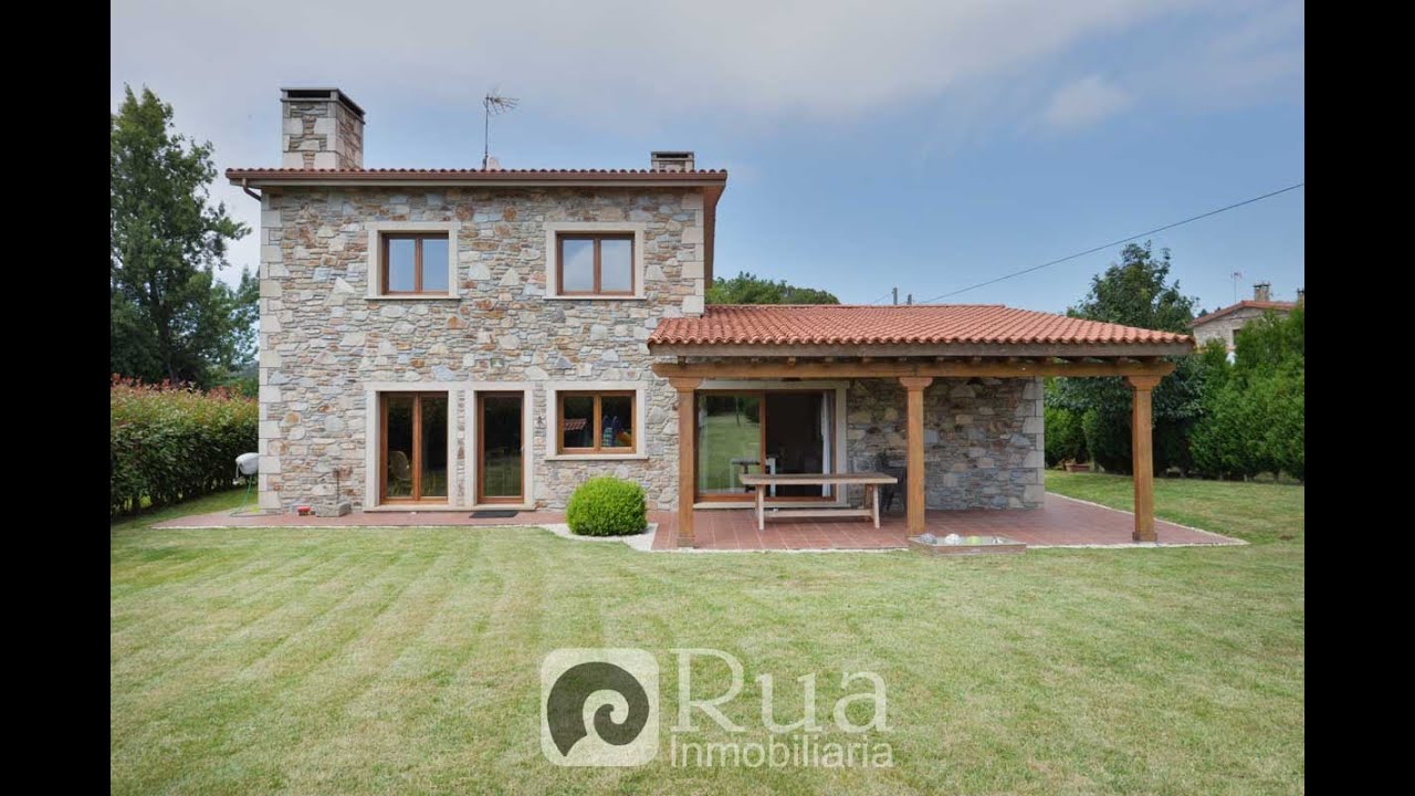 CH0130 Preciosa casa de piedra en Arteixo con finca de 1334 m². Amueblada.