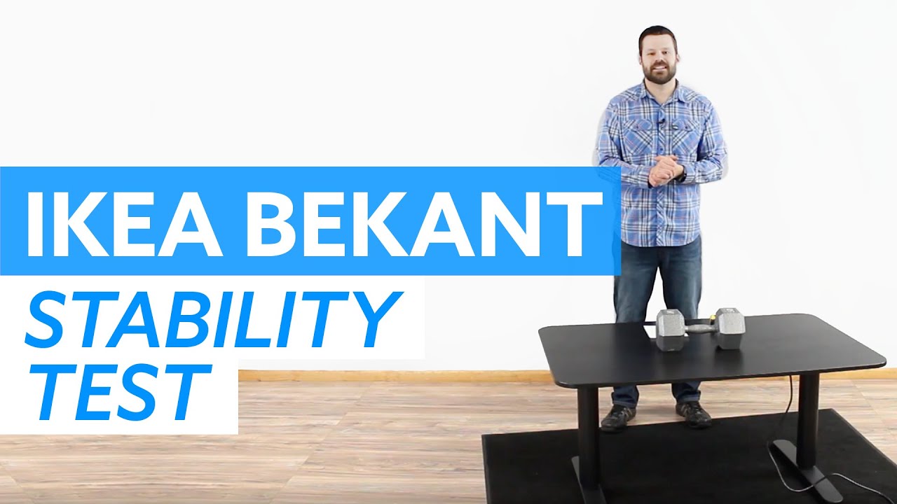 ikea bekant standing desk wobble and rocking test youtube
