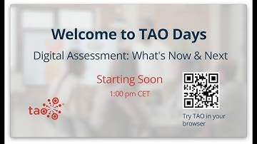 TAO Days June 20th 2023 "Digital Assessment: What