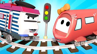 Поезд Трой -  Энергетический поезд - Автомобильный Город 🚄 детский мультфильм