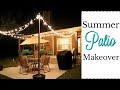 DIY SUMMER PATIO MAKEOVER | OUTDOOR RETREAT | PATIO LIGHTING