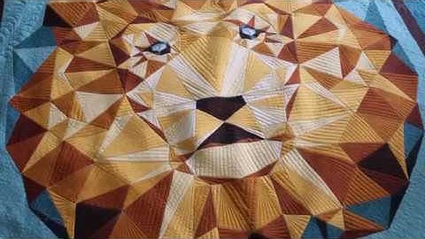 Lion Quilt - Custom Machine Quilting by Natalia Bonner - Part Two