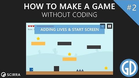 2. How To Make A Game (Adding Lives & Start Screen) Construct 2 Tutorial
