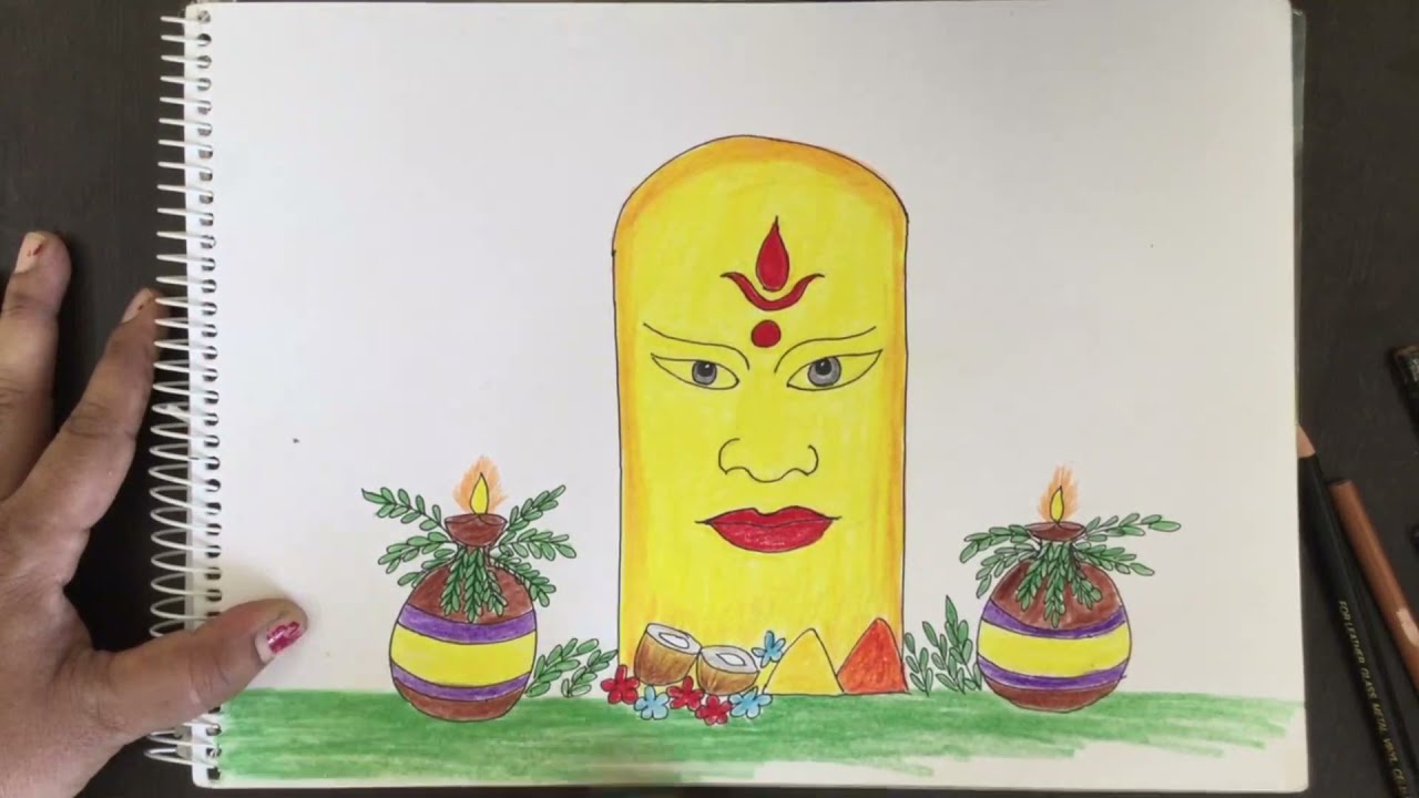 Bonalu | Portrait drawing, Drawings, Illustration