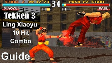 Tekken 3 - Ling Xiaoyu All 10 Hit Combo Guide 4K 60FPS