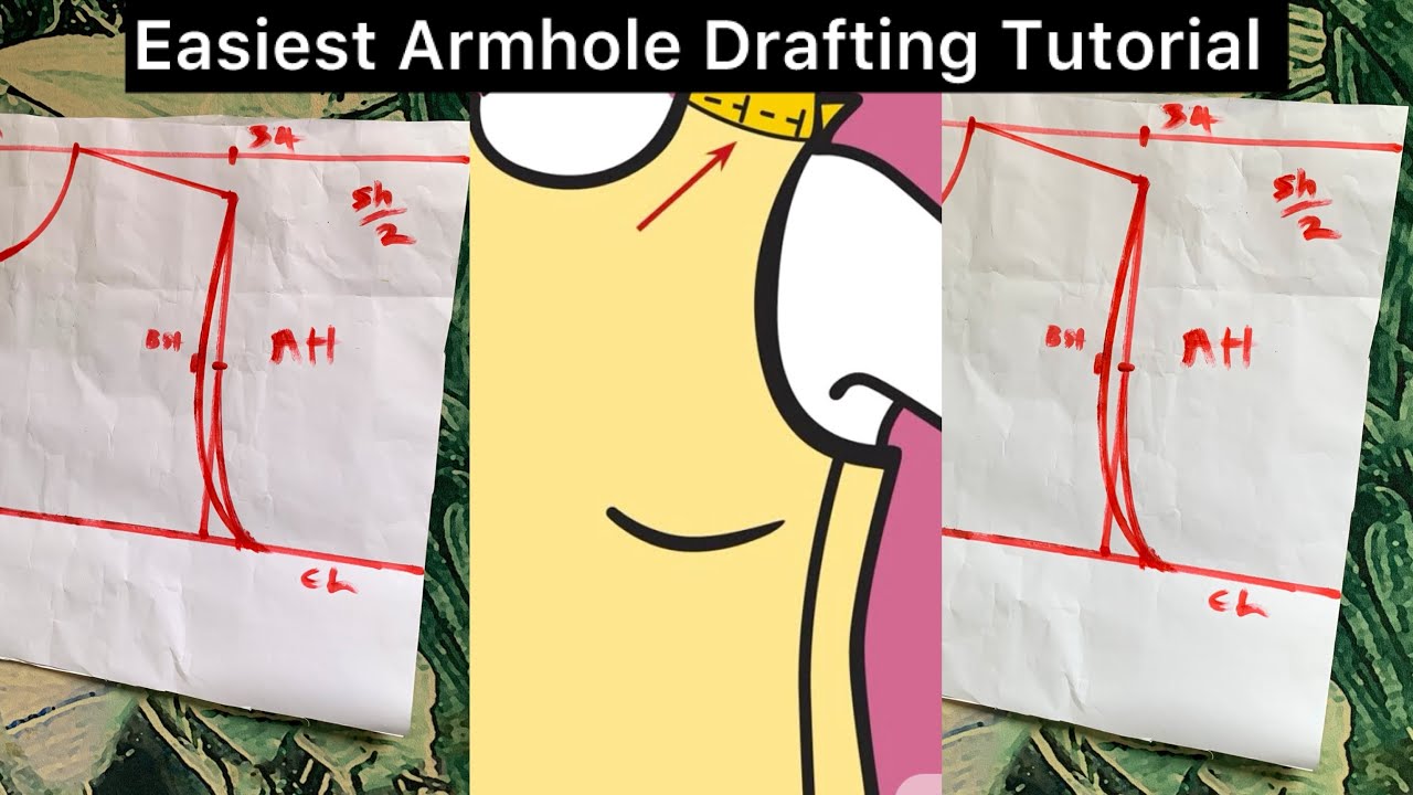 Pattern drafting for Armhole/ how to draft the perfect Armhole. - YouTube