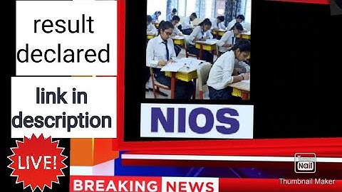 #nios Nios result declared link in description