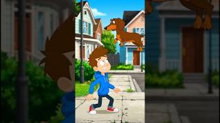 Dog Chased the Wrong Boy! 😂🐶 | Funniest Cartoon Short #shorts #youtubeshorts #shortsfeed
