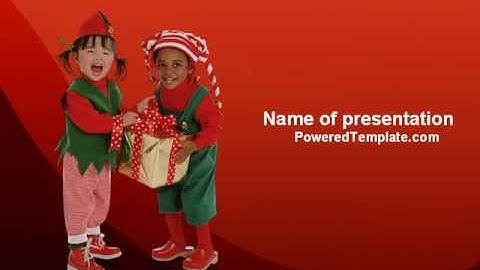 Christmas Kids PowerPoint Template by PoweredTemplate.com