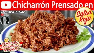 Chicharron Prensado En Salsa Roja
