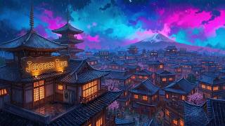 Information Retro 🫖 Japanese Town Ambience & Lofi Hip Hop Beats 🌉 Nostalgic 1980s & 90s Vibes Lofi Rain Playlist News
