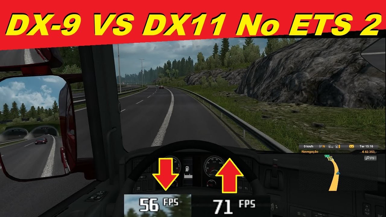 DX9 vs DX11 no ETS2 - Comparação de desempenho - Repostagem - YouTube