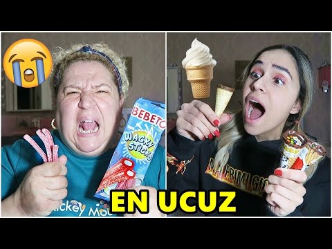 EN UCUZ ABURCUBURLARI DENEDİK !! (TUZLU JELİBON,MİNİCİK DONDURMA)