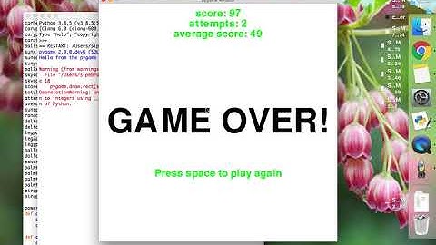 2D python/pygame jumping game Gameplay