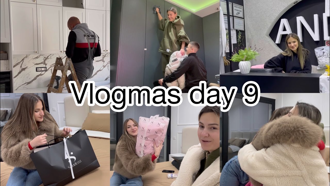 Vlogmas day 9//Pastrojme dhe prish karrigen e Angelos//Surpriz per festen e Elit//Dezi Lami