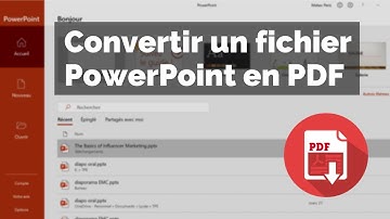 Convertir un fichier PowerPoint en PDF