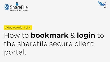 How to bookmark & login to the sharefile secure client portal