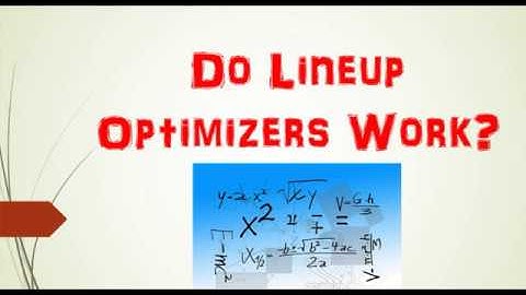 Do lineup optimizers work?