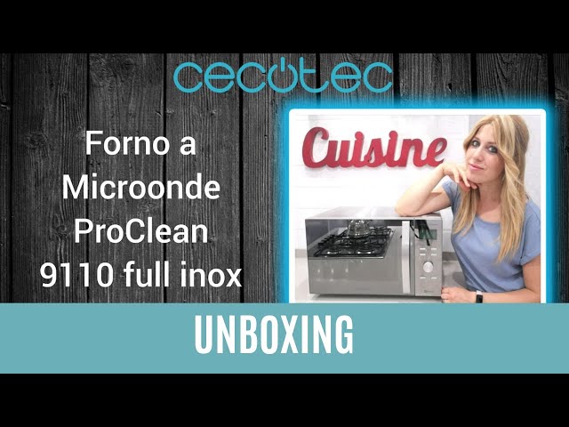 Unboxing forno a microonde Proclean 9110 Cecotec full inox effetto specchio  3DWave, ricetta pop corn 