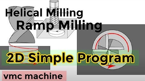 How to Write a Ramp Milling Program  || Helix Interpolation || Spiral Milling || vmc 2D Program