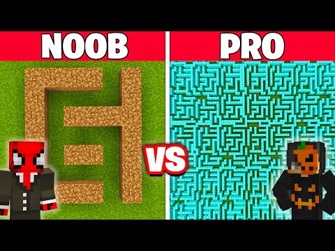 NOOB vs PRO: İMKANSIZ LABİRENT YAPI KAPIŞMASI! - Minecraft @Ferited