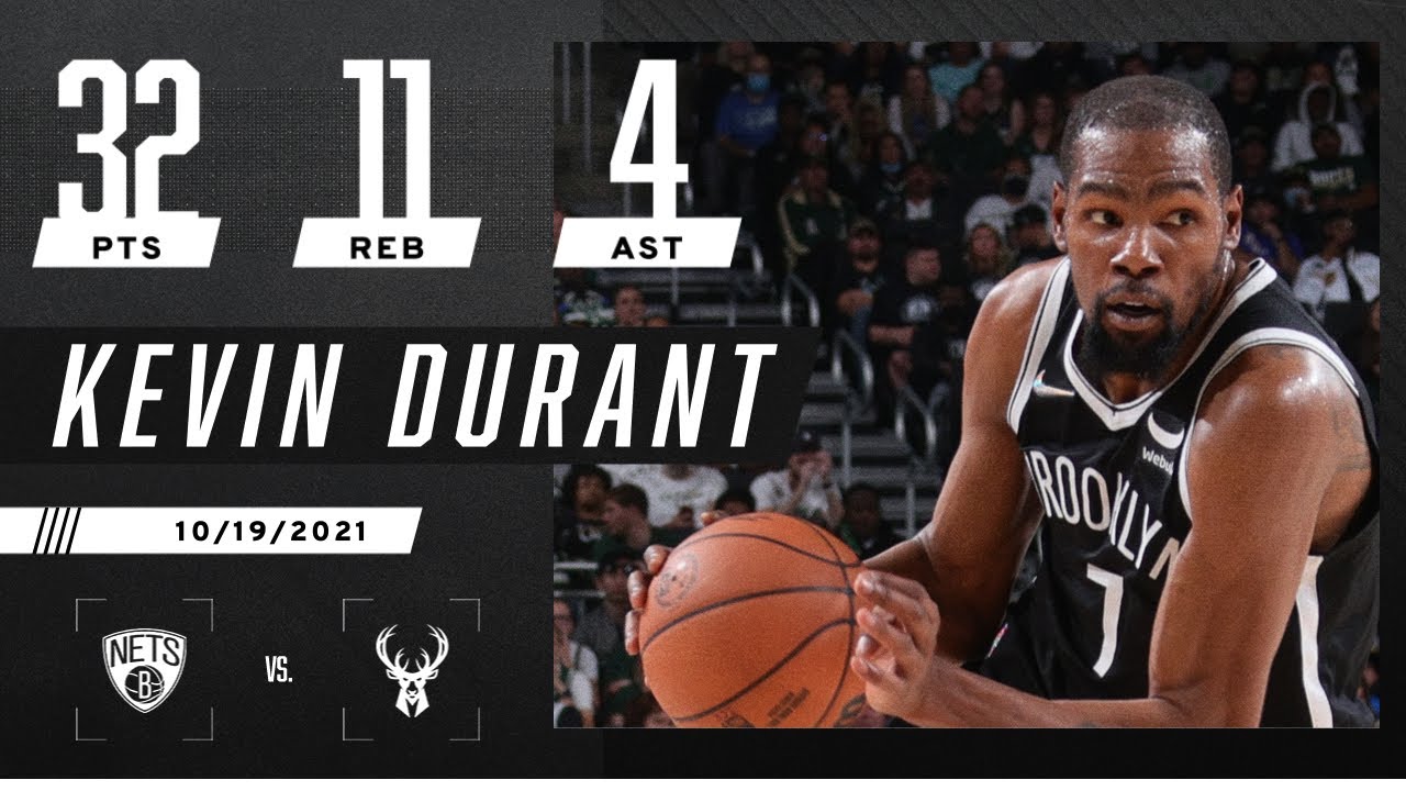 Kevin Durant puts in historic performance as Brooklyn Nets beat Milwaukee  Bucks