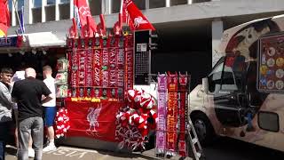 The UK Today - Liverpool &amp; Chelsea Fans Arrive At Wembley Stadium For The F.A Cup Final 2022