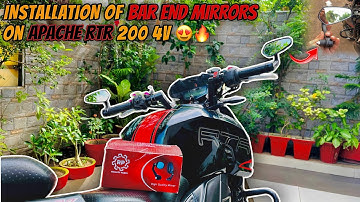 Bar End Mirrors on Apache RTR 200 4v 🔥🔥|| Best Modification || 😍🔥